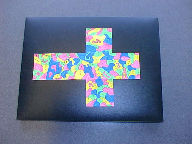 patron de cube colori&eacute;